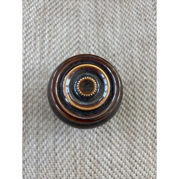 Americana Primitive Pottery  Small Crock With Lid - Picture 5 of 11